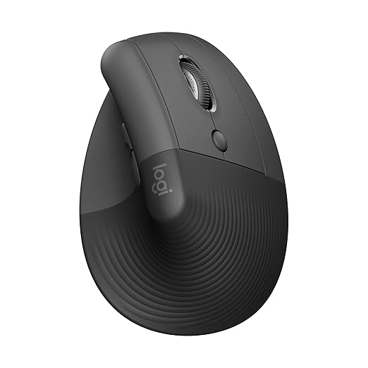 Logitech Lift Vertical Ergonomic Mouse, Wireless, Bluetooth or Logi Bolt USB Receiver, Quiet clicks, 4 Buttons - 0