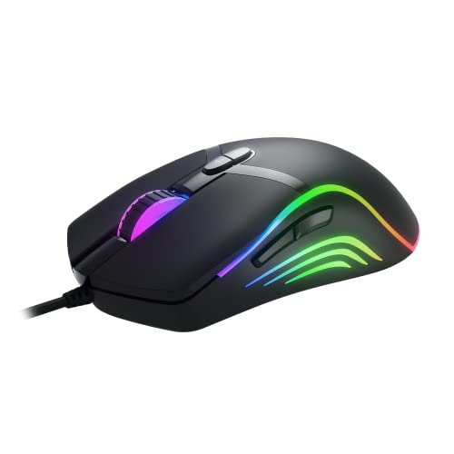 Redgear F-15 Wired Optical Gaming Mouse with Running RGB LEDs, 5 Million Durable Click Switches and Upto 6400 dpi for PC Gamers - 0
