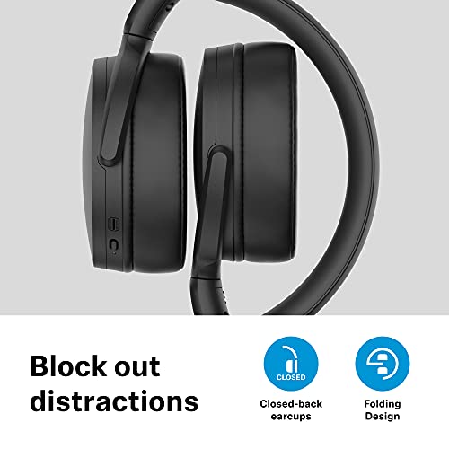 Sennheiser HD 350BT Wireless Over the Ear Headphone with Mic (Black) - 2