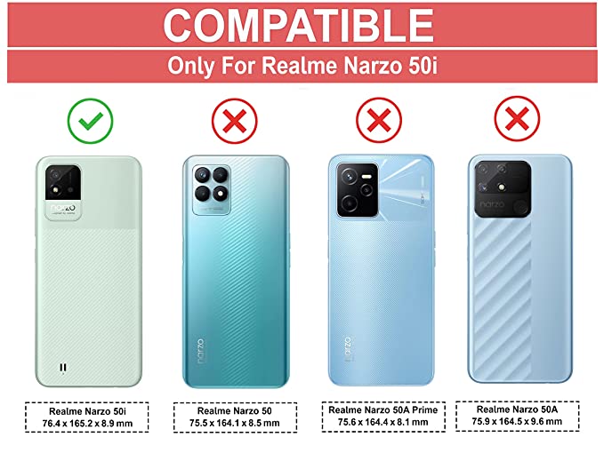 Amazon Brand - Solimo Mobile Case Rubber Pouch for Realme Narzo 50i (SOL-CARBON-RMN50I-BLK_Black) - 4