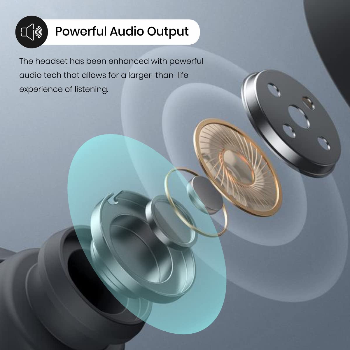 Portronics Harmonics X1 in-Ear Wireless Bluetooth 5.0 Sports Headset with Powerful Audio Output, 15 Hrs Playtime, with Mic, Magnetic Earbuds, Type C C Total - 1