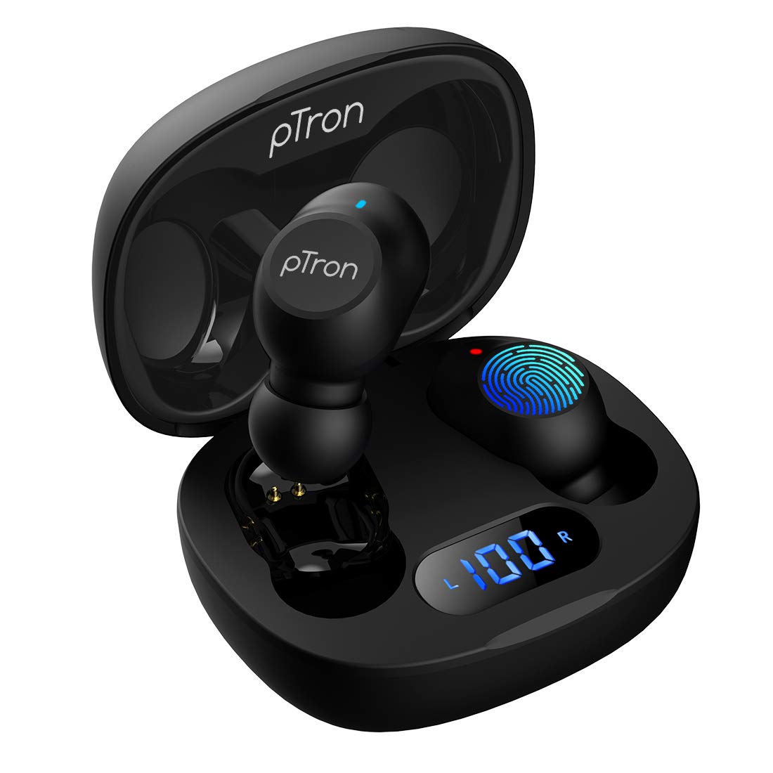 pTron Bassbuds Pro (New) in-Ear True Wireless Bluetooth 5.1 Headphones, Deep Bass, Low Latency Gaming Earphones, Touch Control, IPX4 Water/Sweat Resis Total - 0