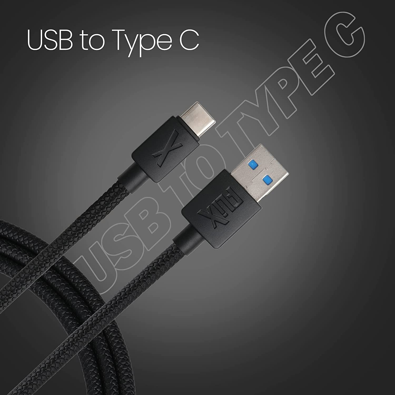 FLiX (Beetel USB to Type C PVC Data Sync & 2A Fast Charging Cable, Made in India, 480Mbps Data Sync, Tough Cable, 1 Meter Long USB Cable for USB Type Total - 1