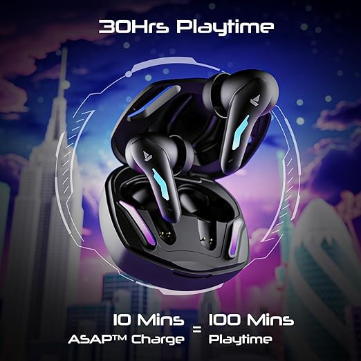 boAt Immortal 100 w/ Beast Mode(40ms Low Latency), 30 HRS Playback & RGB LEDs Bluetooth Headset - 1