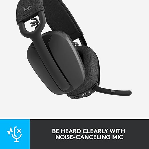 Logitech Zone Vibe 100 Lightweight Wireless Over-Ear Headphones with Noise-Cancelling Microphone, Advanced Multipoint Bluetooth - 2