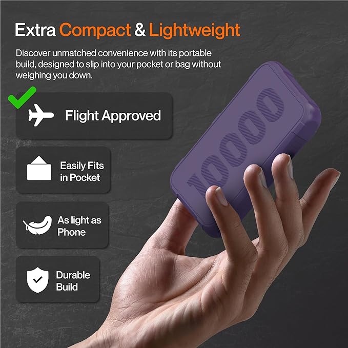 Ambrane 10000mAh force, Slim & Compact Powerbank, 22.5W Fast - 3