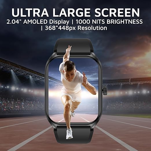 CULTSPORT Ace X1 2.04" Amoled Display,1000 NITS, Bluetooth Calling, 300mAh Battery - 2