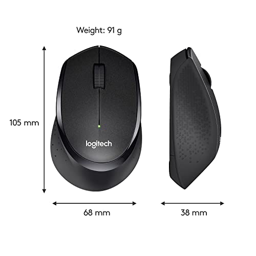 Logitech M331 Silent Plus Wireless Mouse, 2.4GHz with USB Nano Receiver, 1000 DPI Optical Tracking, 3 Buttons, 24 Month Life Battery, PC/Mac/Laptop - - 4