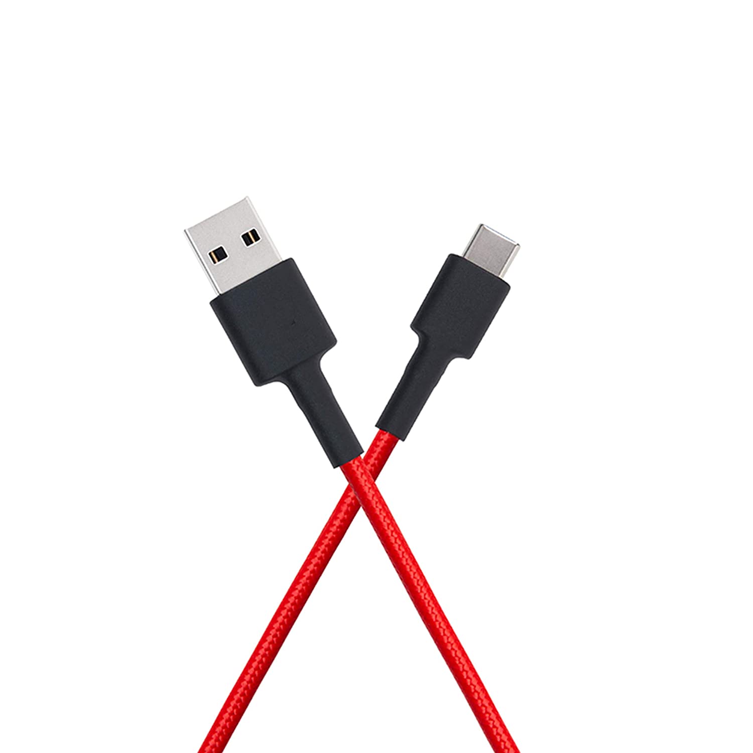 MI Braided Type C 100cm Cable Red|Supports Upto 22.5 Fast Charging|Tangle Free Sturdy Built with Kevlar Protection|Supports All mobiles & Accessories Total - 0