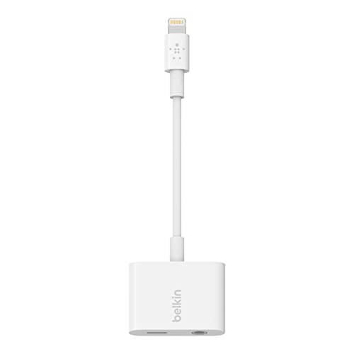 Belkin Charge + Audio Splitter, 3.5 mm Jack for Headphone + Lightning Port for Charging - 4
