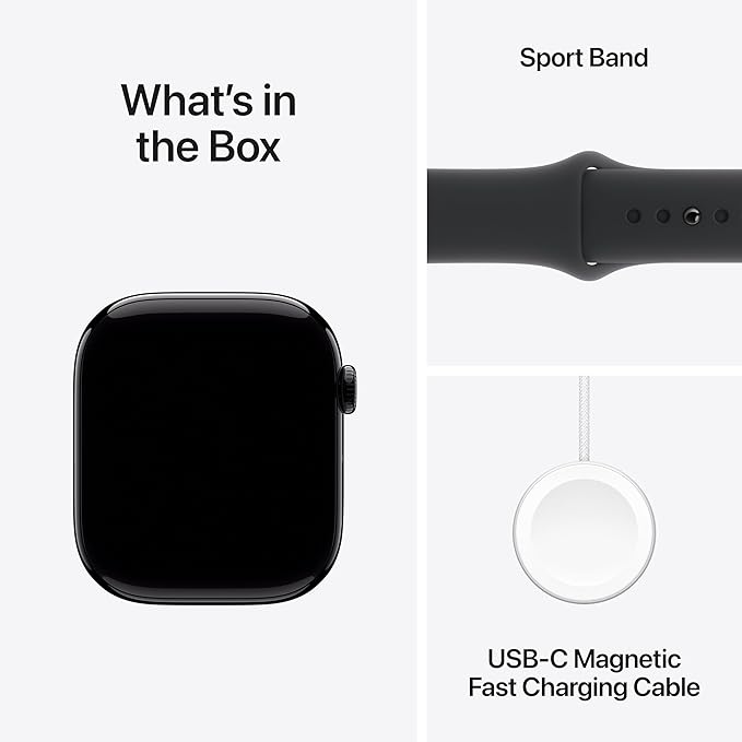 Apple Watch Series 10 [GPS 46 mm] Jet Black ECG App, Always-On Retina Display, Water Resistant - 3