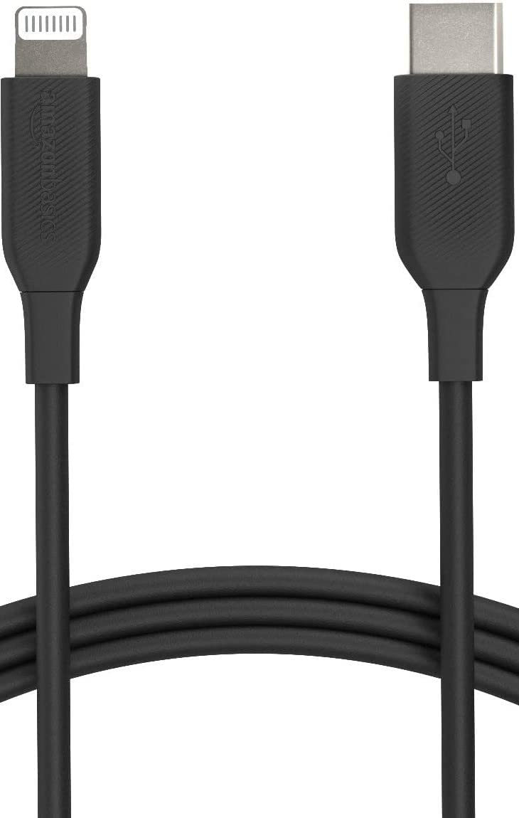 AmazonBasics MFI certified 91.44cm USB C to lightning TPE charging cable (Black) - 0