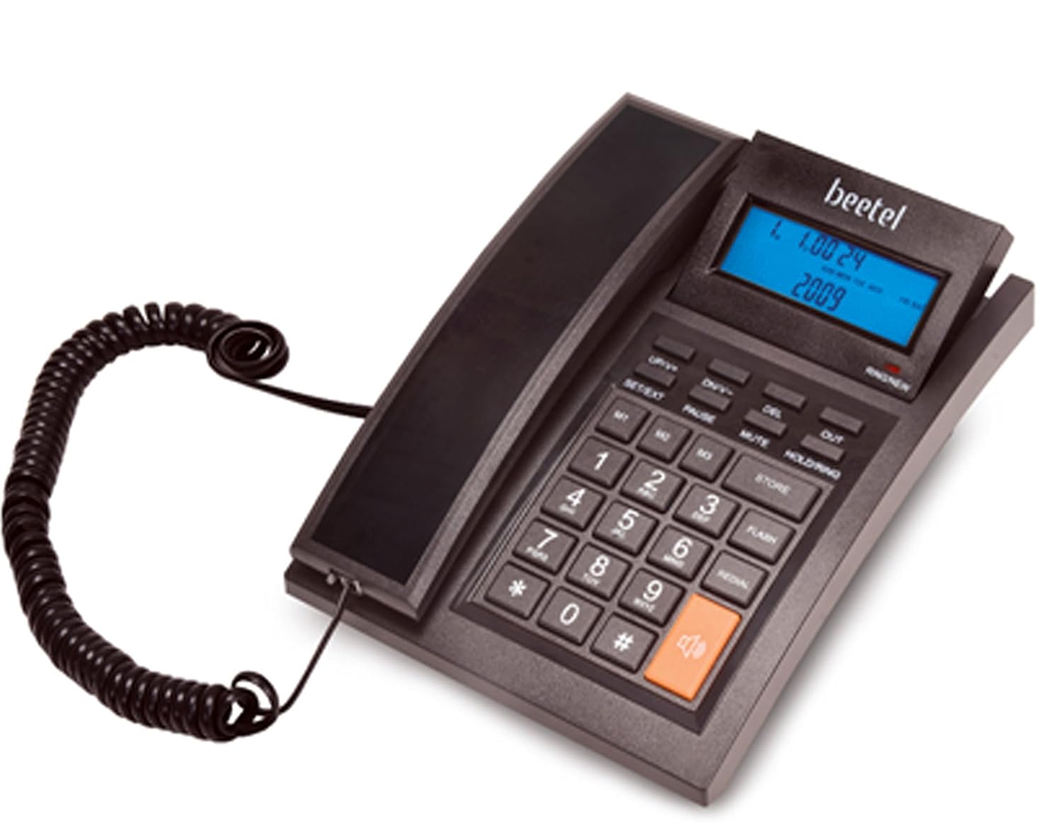 Beetel M64 Caller Id Landline Phone with 16 Digit and Adjustable LCD Display, 2-Way Adjustable Speaker Phone, 99 Incoming and 18 Outgoing Call Memory, - 0