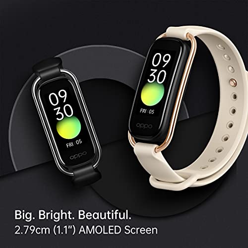 OPPO Smart Band Style (Black) - 1.1" AMOLED Color Display, Continuous SPO2 Monitoring (Blood Oxygen), 5ATM Water Resistant and 12 Workout Mo - 2