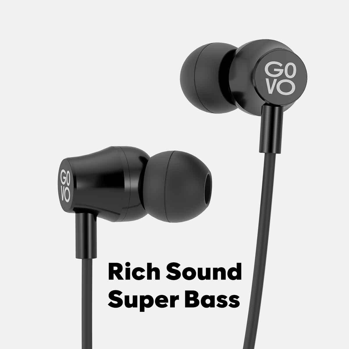 GOVO GOKIXX 620 Bluetooth Wireless Neckband in Ear Earphone - 20H Playtime, HD Mic, 10mm Drivers, Magnetic Earbuds, Lightweight & Comfortable (Platinu Total - 1