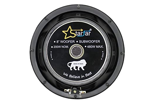 Starfar 8 inches Subwoofer 4 Ohms /200Watts(Black) - 2