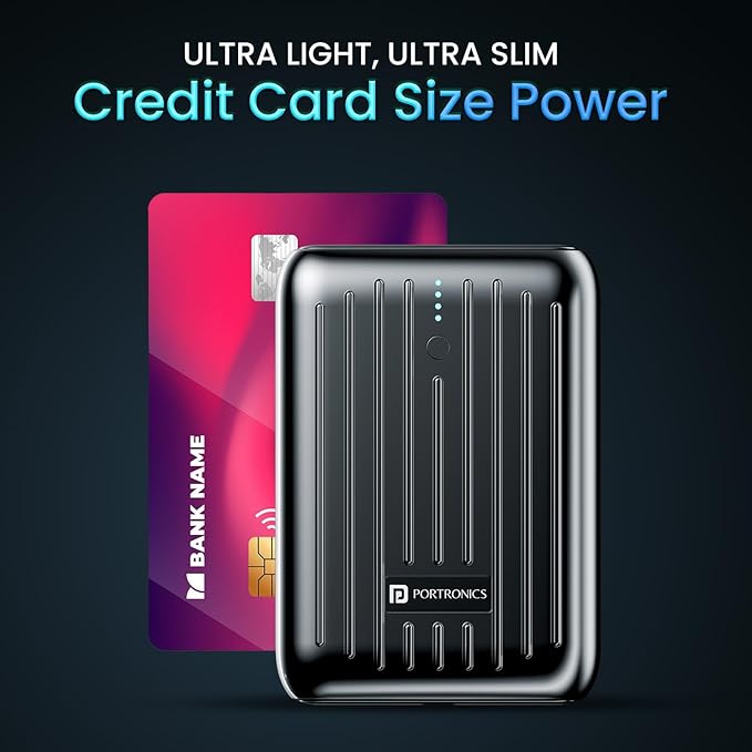 Portronics Zapcell 10k 10000mAh 22.5W Pocket Size Nano Powerbank with Compact - 2