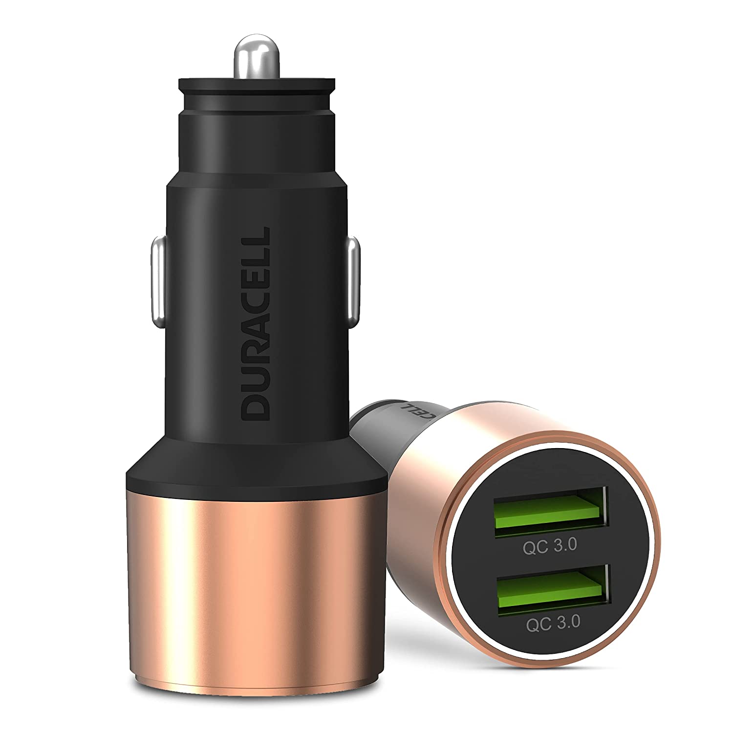 Duracell 36W Fast Car Charger Adapter with Dual USB Port. Qualcomm Certified 3.0, Quick Charge. Compatible with iPhone, All Smartphones, Tablets & Mor Total - 0