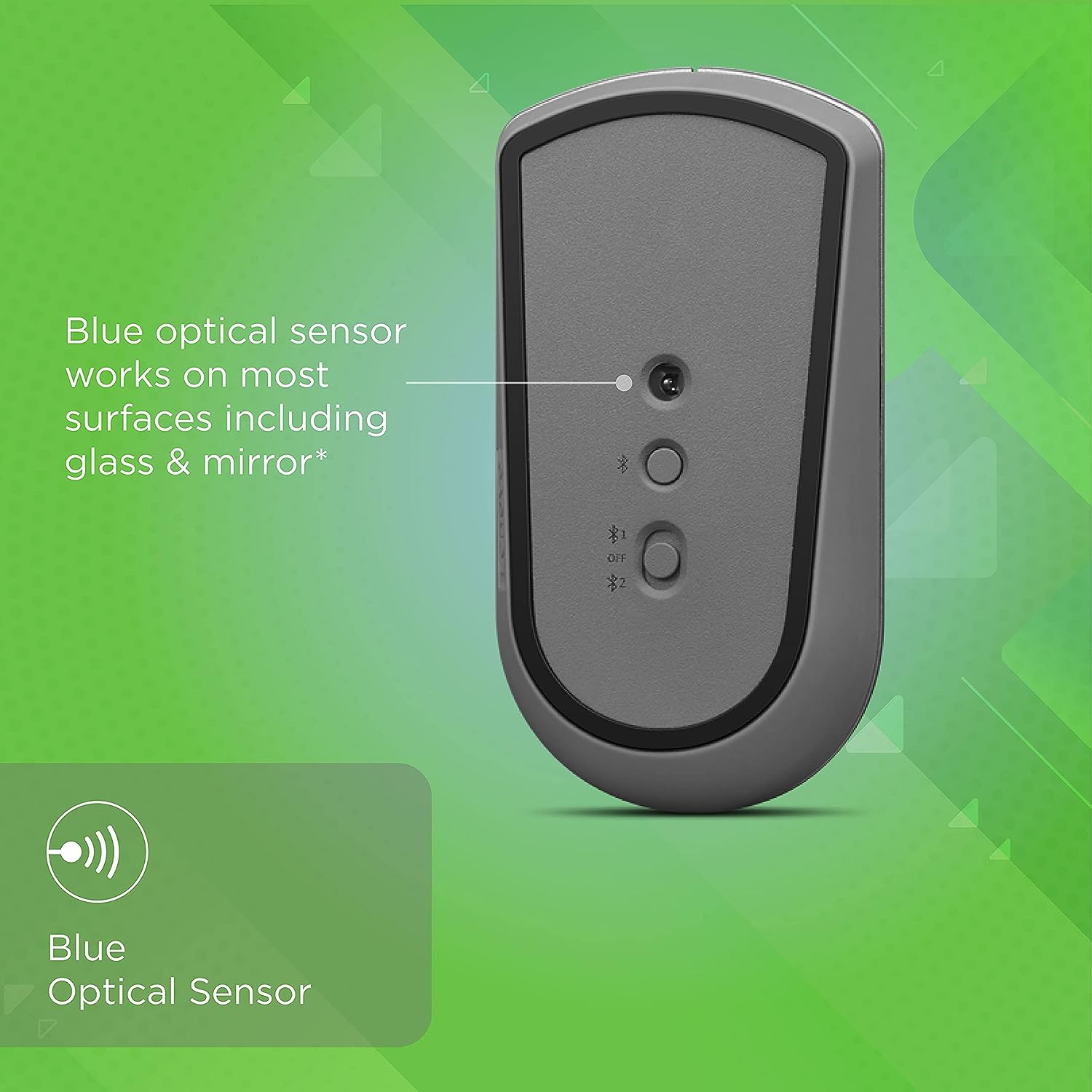 Lenovo 600 Bluetooth 5.0 Silent Mouse: Compact, Portable, Dongle-Free Multi-Device connectivity with Microsoft Swift Pair | 3-Level Adjustable DPI up to 2400 | Battery Life: up to 1 yr - 2