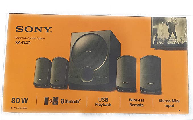 Sony SA-D40 4.1 Channel Multimedia Speaker System with Bluetooth (Black) - 1