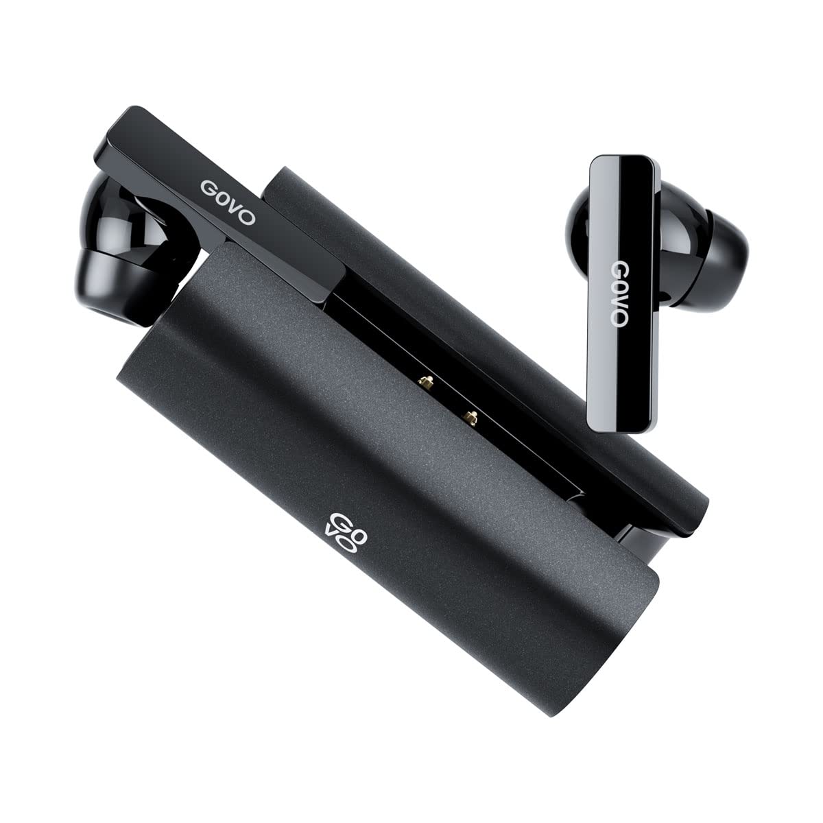 GOVO GOBUDS 902 Super Bass, Waterproof IPX4, Passive Noise Cancellation, 3D Stereo Sound, Type C Fast Charging Bluetooth Truly Wireless in Ear Earbuds Total - 0