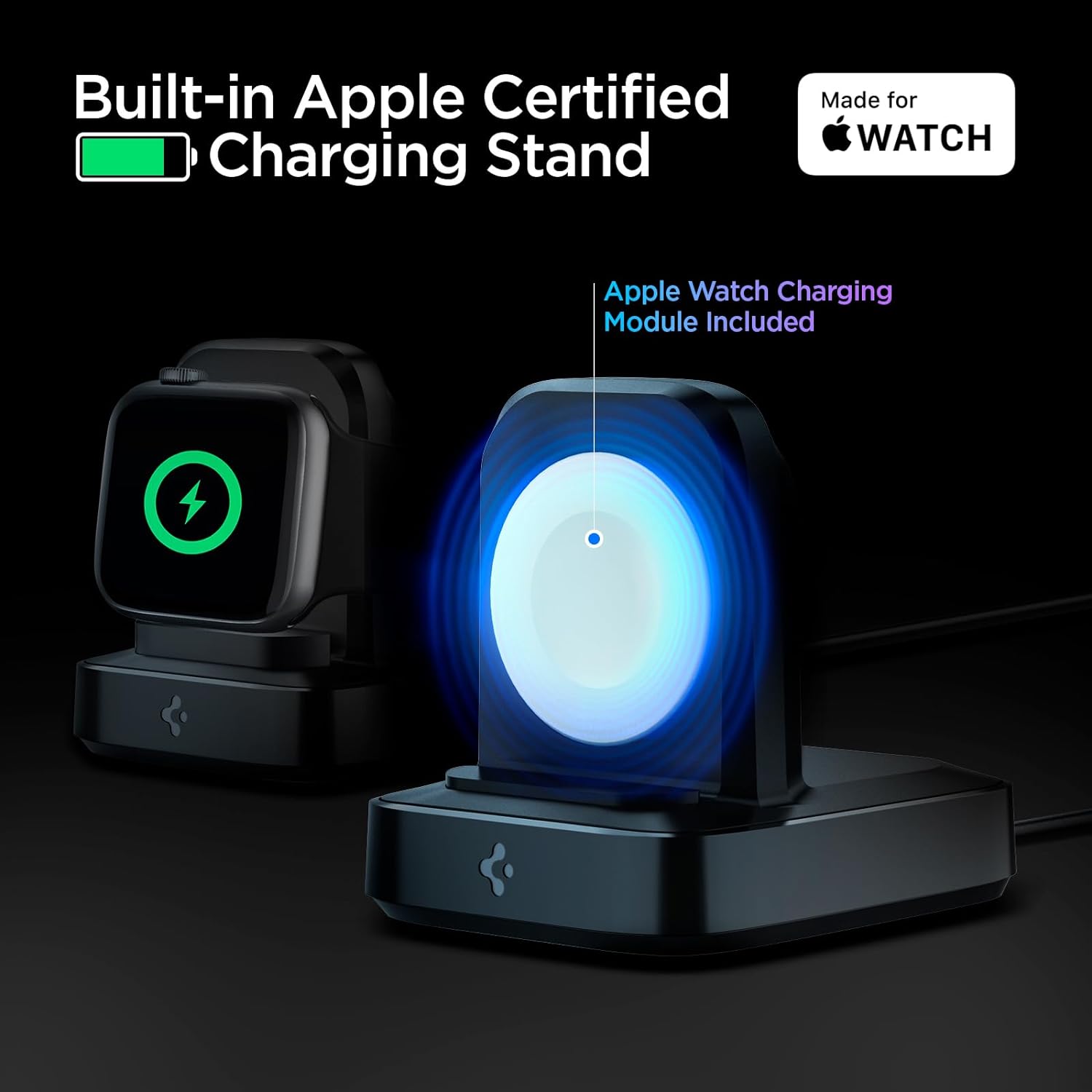 Spigen PF2002 Apple Watch USB Charger Compatible for All Apple Watch Series - 1