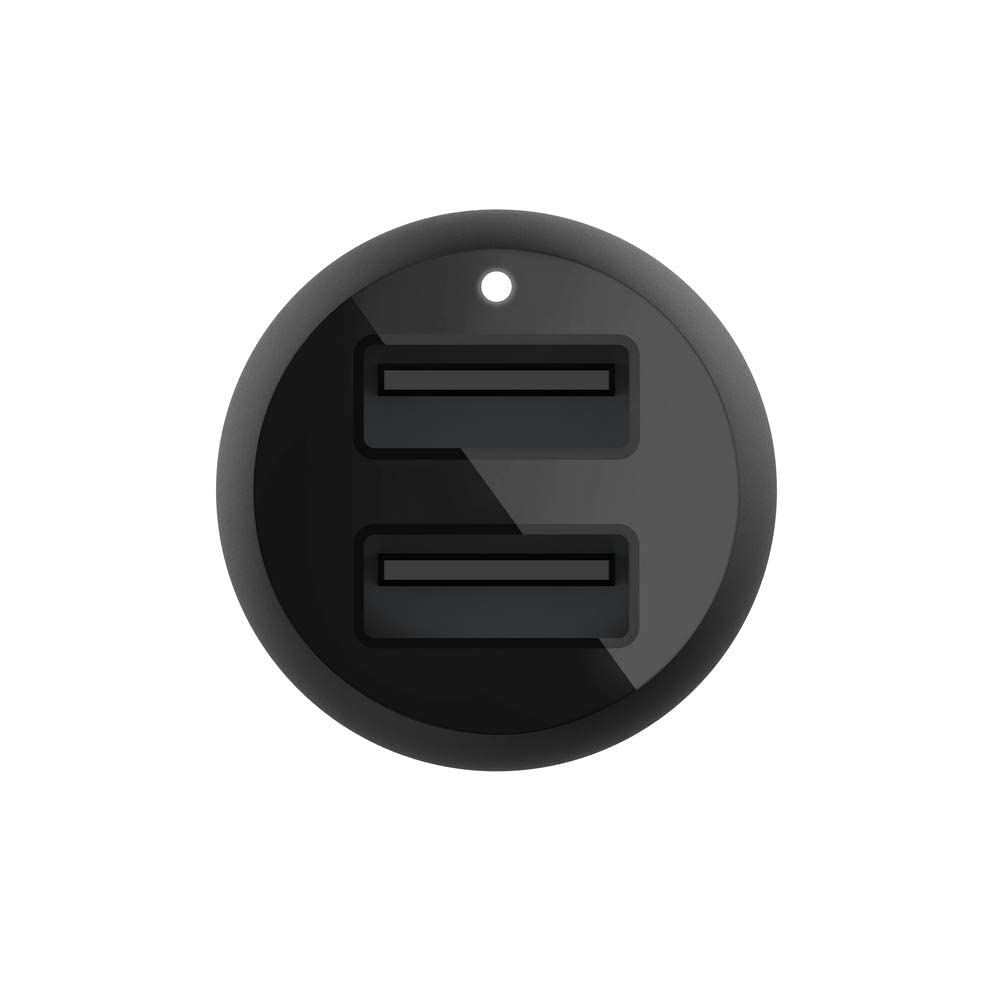 Belkin Game Consoles, Speakers Boost Charge Dual Port USB-A Car Charger 24W, 12W Power from Each Port for 24W of Total Output Power Black (Ccb001Btbk) Total - 2