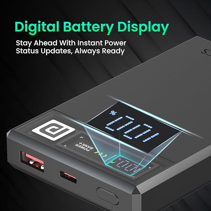 Portronics Luxcell MagClick 10k 10000 mAh 15W Magnetic Wireless Fast Charging Power Bank Premium Finish, 22.5 Wired Output - 3