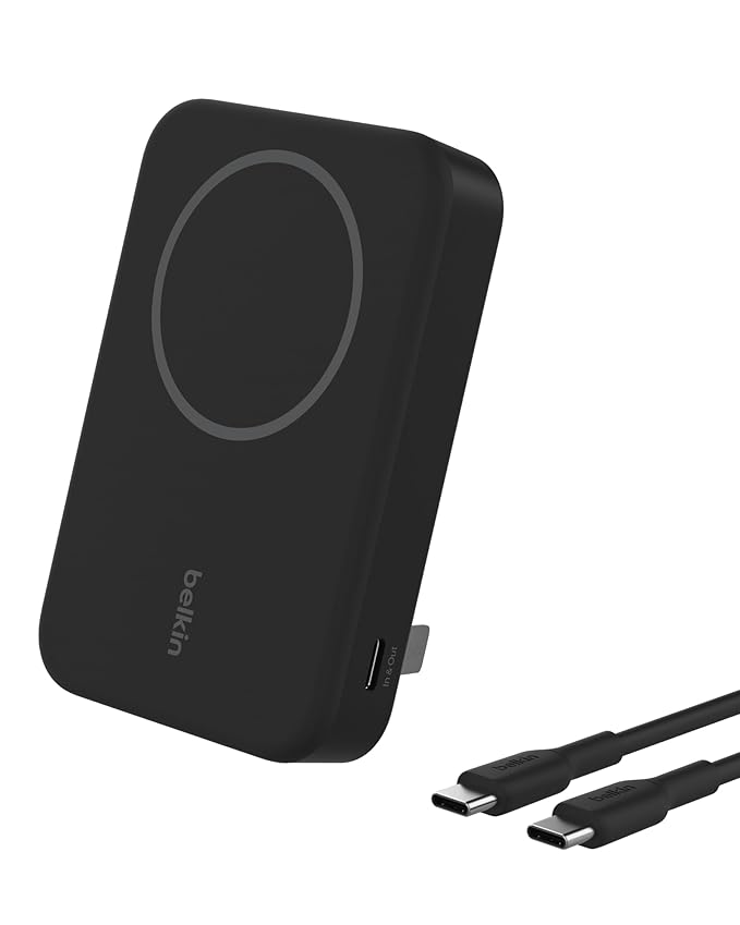 Belkin Wireless Power Bank 10000 mAH (10K) w/ Qi2, MagSafe Compatible + Built-in Pop-up Kickstand - 0