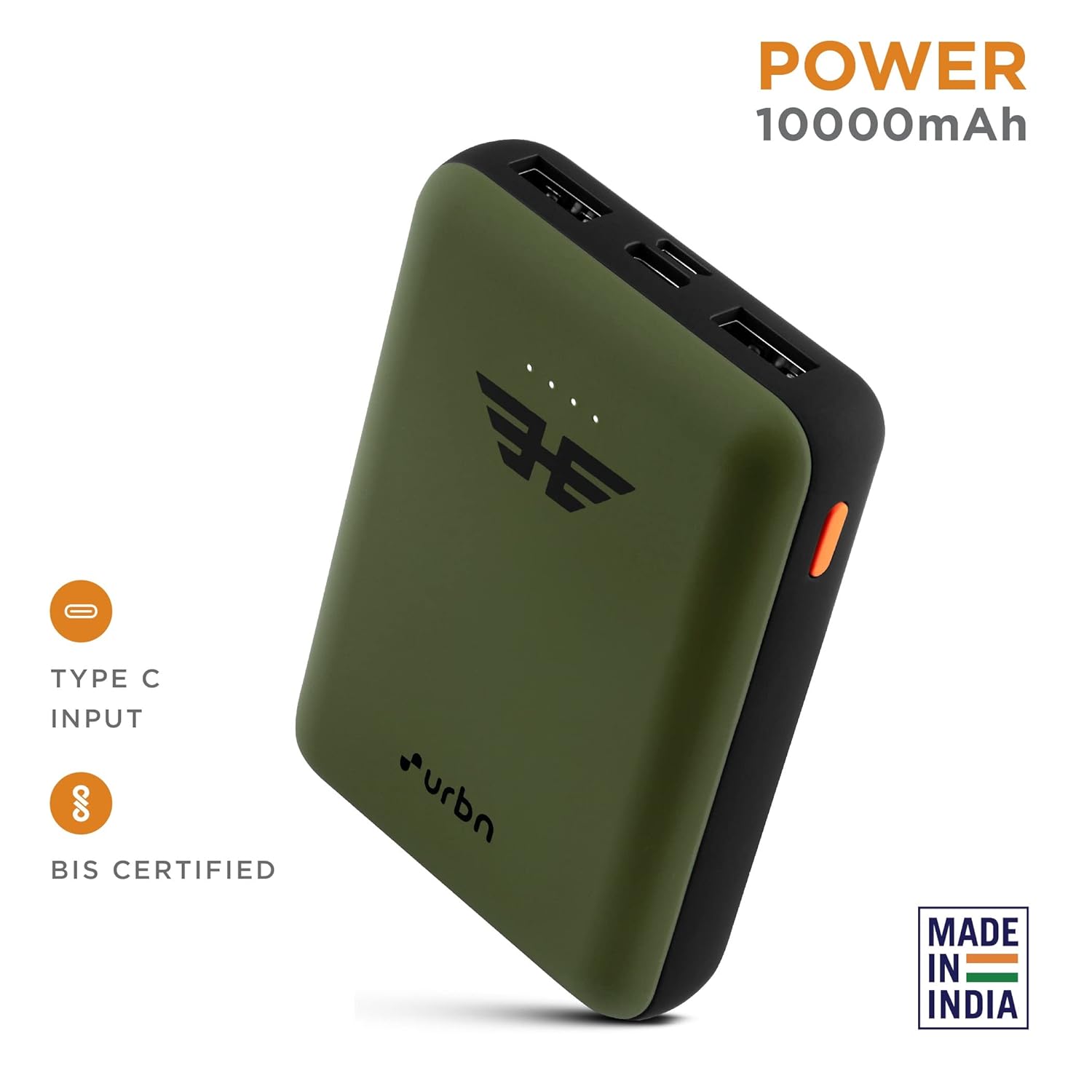 URBN 10000 mAh 12w Li-Polymer Ultra Compact Power Bank - 1