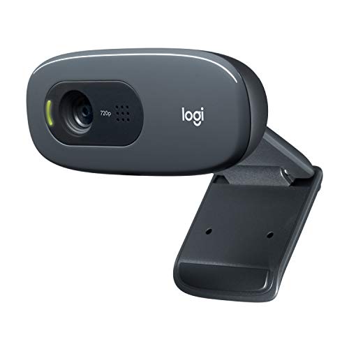 Logitech C270 Digital HD Webcam with Widescreen HD Video Calling, HD Light Correction, Noise-Reducing Mic, for Skype, FaceTime, Hangouts, WebEx, PC/Mac/Laptop/MacBook/Tablet - (Black, HD 720p/30fps) - 0