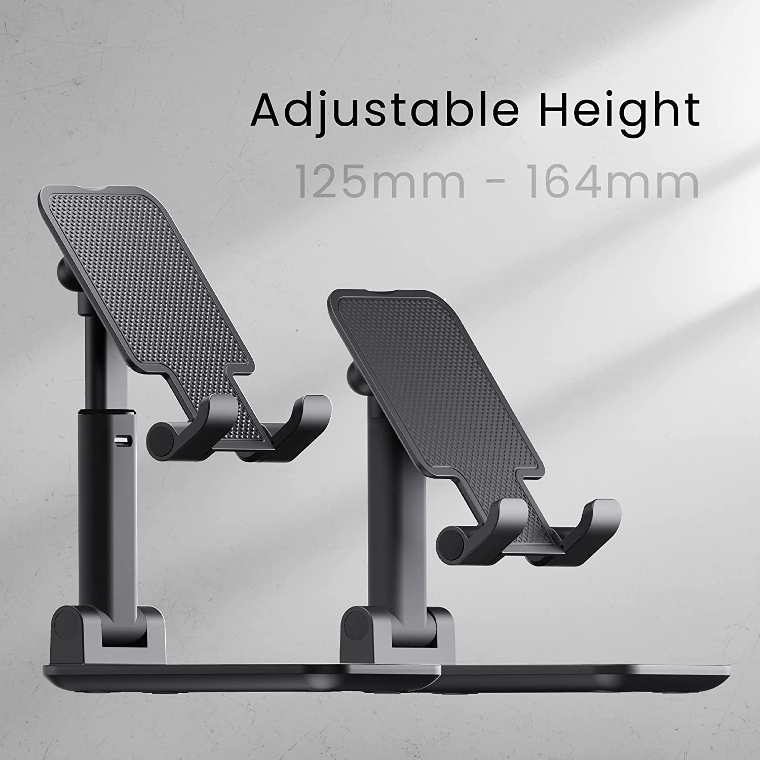 Ambrane Mobile Holding Tabletop Stand, 180 Perfect View, Height Adjustment, Wide Compatibility, Multipurpose, Anti-Skid Design - 3