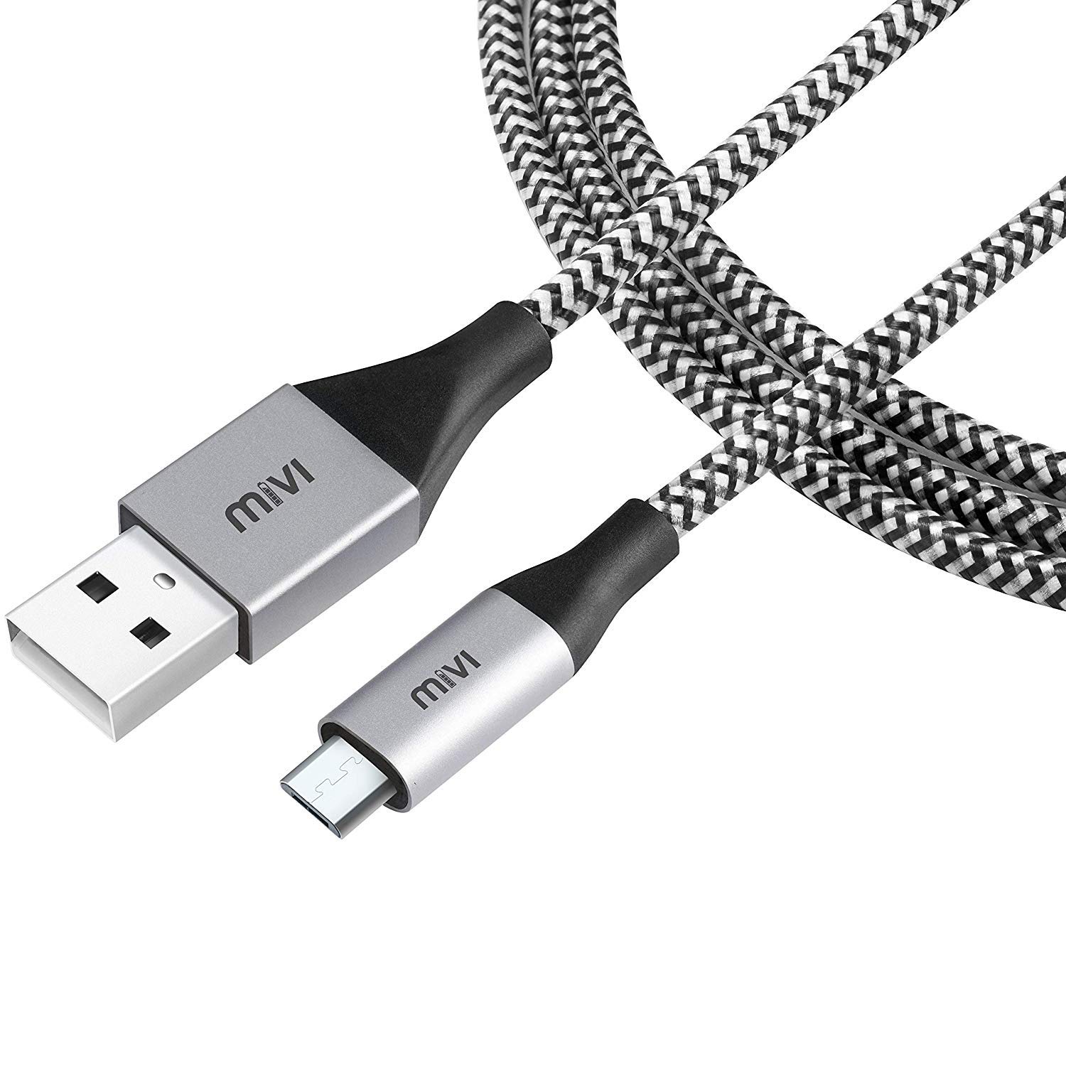 mivi Micro USB 6 Feet Cable with Khali Tough Bullet Proof Material (Black) Total - 0
