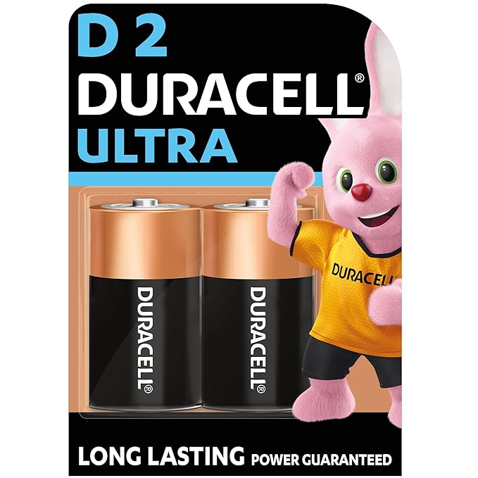 Duracell Ultra Alkaline D Batteries (Pack of 2) - 0