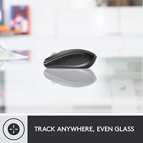 Logitech MX Anywhere 3 Compact Performance Mouse ? Wireless, Magnetic Scrolling, Ergonomic, 4000DPI Sensor, Custom Buttons, USB-C, Bluetooth, Apple Ma - 1