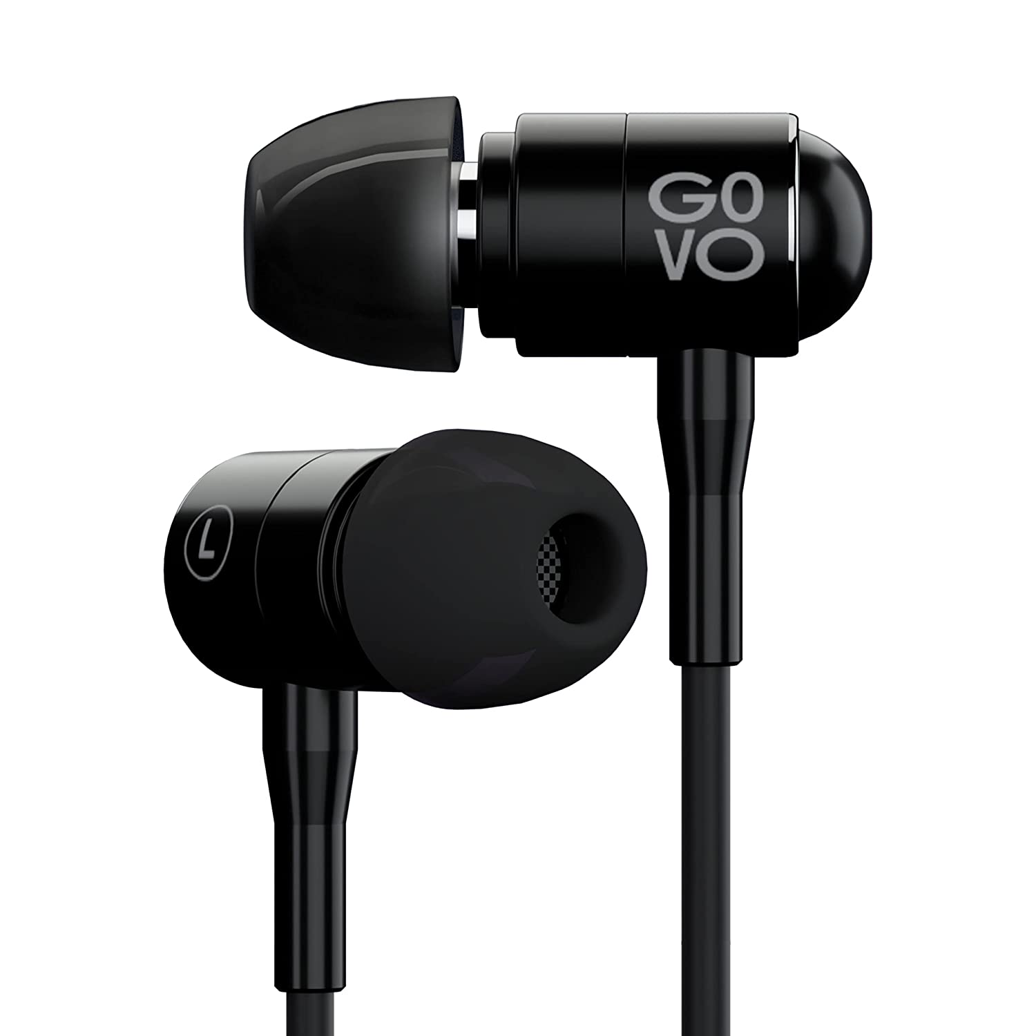 GOVO GOBASS 900 Wired Earphones with HD Mic for Loud & Clear Call, 10mm Powerful Drivers, Passive Noise Cancellation (Platinum Black) Total - 0