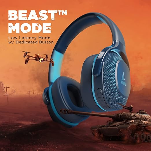 boAt Rockerz 425 Bluetooth Wireless Over Ear Headphones with Mic Signature Sound, Beast Mode - 1