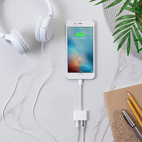 Belkin Charge + Audio Splitter, 3.5 mm Jack for Headphone + Lightning Port for Charging - 2