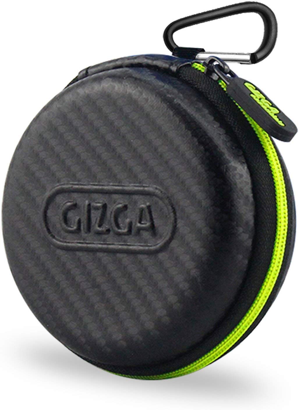 GIZGA essentials Shock-Proof Carbon Fibre, Soft Fabric, Mesh Pocket Carrying Case for Headphones, Multi-Purpose Pocket (small) - 0
