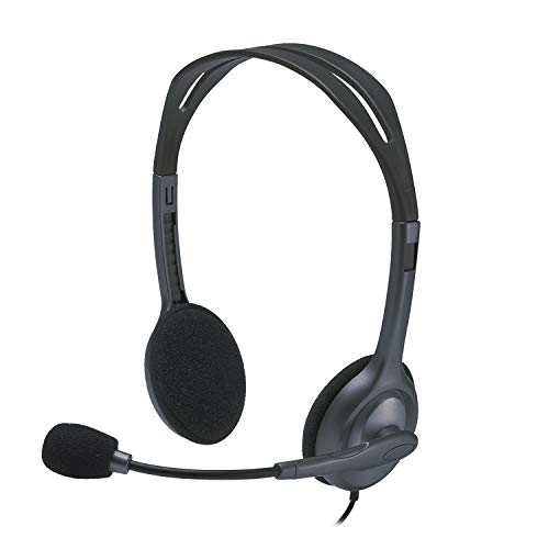 Logitech H111 Wired On Ear Headphones With Mic Black - 0