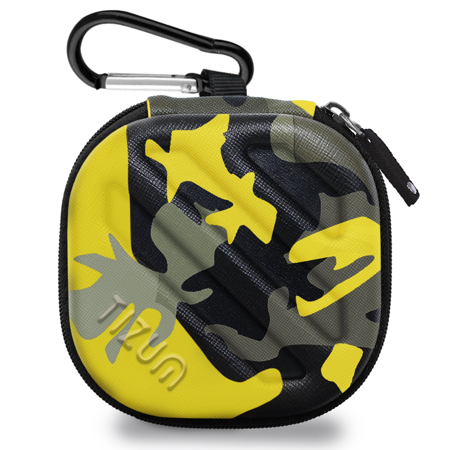 Tizum Earphone Carrying Case - Multi Purpose Pocket Storage with Carabiner Hook, Travel Organizer for Earphones (small) - 0