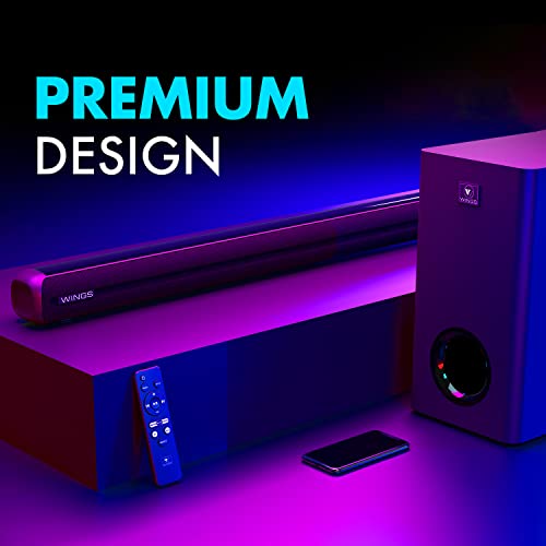 Wings Newly Launched Wings Centerstage 3000, 2.1 Channel Soundbar with 160W RMS, 5.0 Bluetooth, USB, Aux, HDMI Connection & Remote Control, Black, WL- - 1