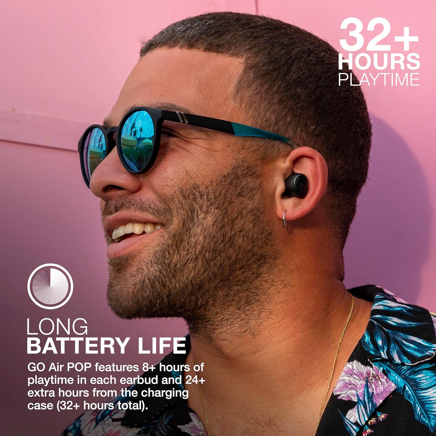JLab Go Air Pop True Wireless Ear Buds Small Size - TWS Earbuds, Bluetooth Earphones - 2