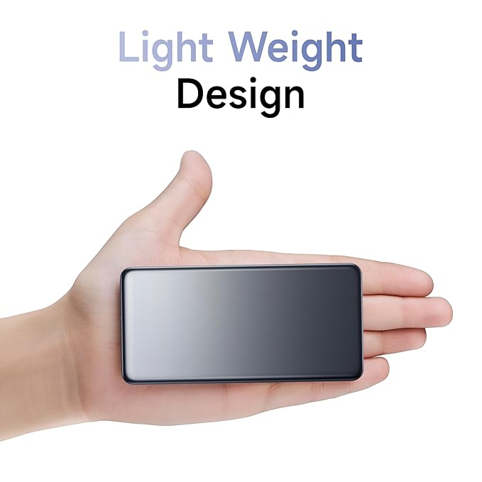 mi Ultra Slim Power Bank 5000mah - 93 Grams only | Lightest & Slimmest | 20W Fast Charging, Type-C Input & Output - 0